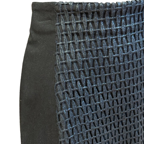 Roland Mouret for Banana Republic Black Woven Pencil Skirt 2 - Picture 2 of 10